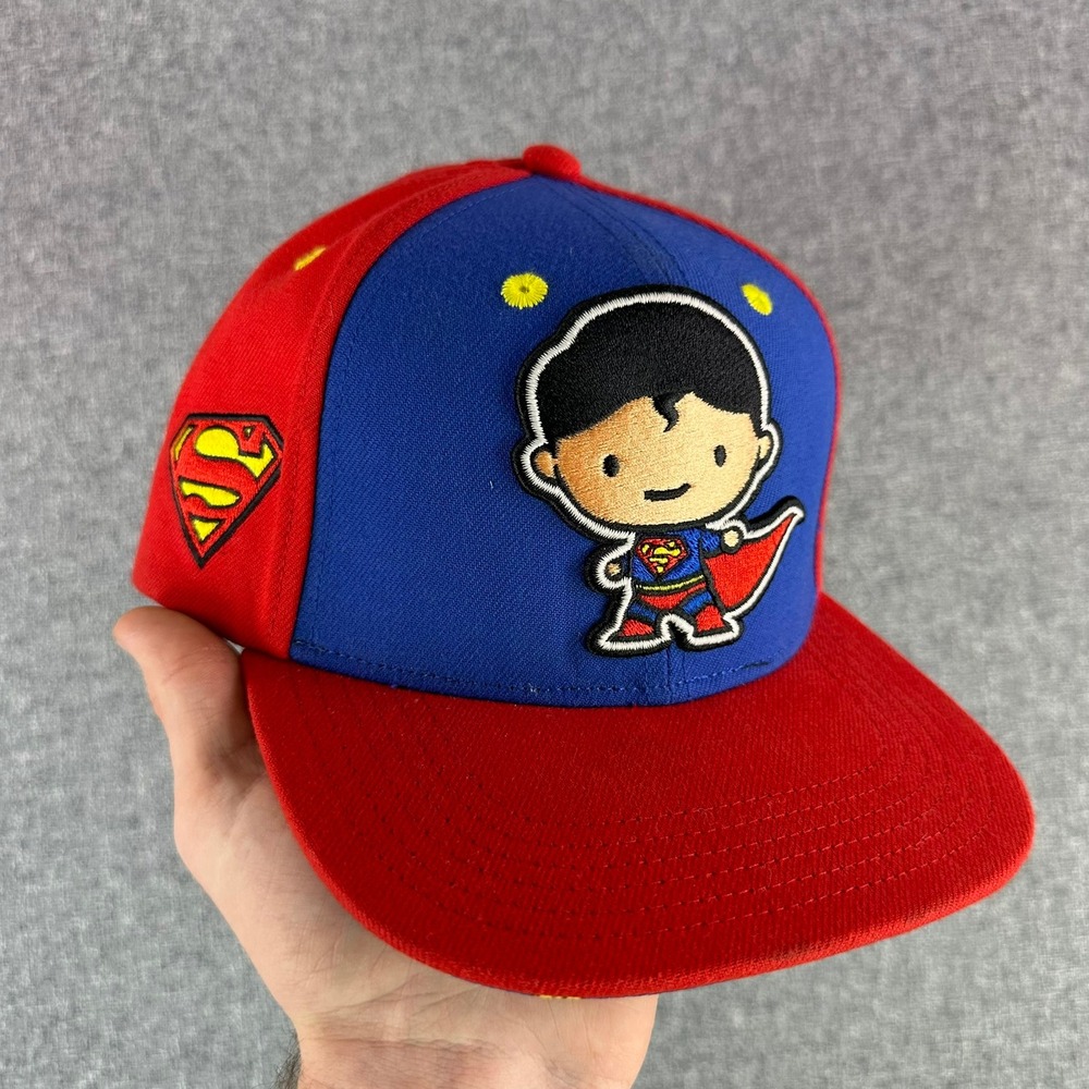 DC Comics Hat Unisex OSFM Snapback Red Blue Chibi Superman Lids Exclusive EXCL